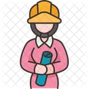 Constructor Woman Industry Icon