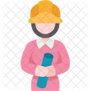 Constructor Woman Industry Icon
