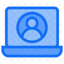 Gente De Negocios Consulta En Linea Videollamada Icono