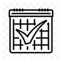 Calendario Verificar Marcar Icono