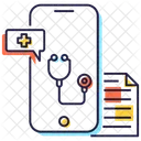 Communication En Ligne Soins De Sante En Ligne Application Medicale Icône