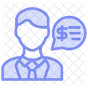 Consultor Financeiro Duotone Line Icon Icon