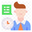 Consultor Gerente Tiempo Icono