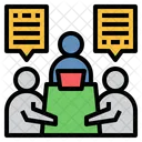Consultoria Financeira Consultor Discussao Ícone