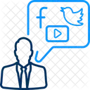 Conta de usuário de mídia social  Icon