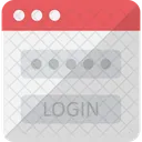 Conta Online Login De Usuario Tela De Login Na Web Ícone