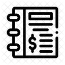Contabilidade Bloco De Notas Dolar Ícone