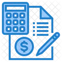 Contabilidade Orcamento Calculadora Ícone