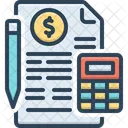 Contabilidade Financeira Calculadora Ícone