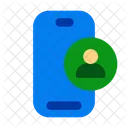 スマートフォン、人物、シンプル アイコン