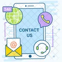 Helpline Contact Us Telecommunication Icon