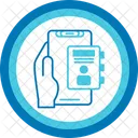 Contacts Hand Holding Phone Address Book Icon