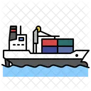 Container Ship Cargo Icon