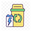 Container for battery disposal  Icon