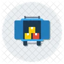 Container Loading Shipment Delivery Truck Icon