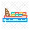 Container Ship Transport Icon