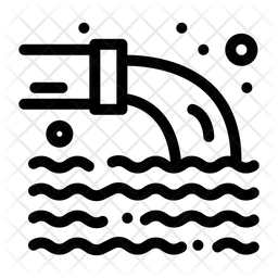 La contaminación del agua  Icono