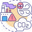 La contaminación del aire  Icono