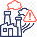 Contaminacion Industrial Aire Advertencia Icono