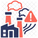 Contaminacion Industrial Aire Advertencia Icono