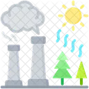 Contaminacion Termica Peligro Calor Icono