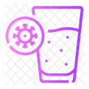Contaminated Virus Transmission Drink Water Icon