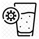 Contaminated Virus Transmission Drink Water Icon