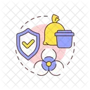 Contención de residuos biomédicos  Icono