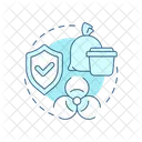 Contención de residuos biomédicos  Icono