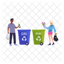 Contenedores De Basura Vector Cero Residuos Icon