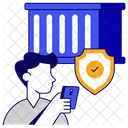 Conteneur Securise Fret Cargaison Icône