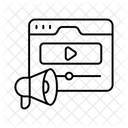 Contenido De Video Transmision De Video Video En Linea Icono