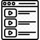 Icono De Linea De Contenido De Video Icon