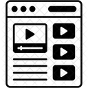Contenido De Video Transmision De Video Video En Linea Icono