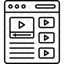 Contenido De Video Transmision De Video Video En Linea Icono