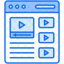 Contenido De Video Transmision De Video Video En Linea Icono