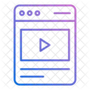 Contenido De Video Transmision De Video Video En Linea Icono