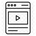 Contenido De Video Transmision De Video Video En Linea Icono