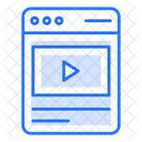 Contenido De Video Transmision De Video Video En Linea Icono