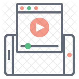 Contenido de vídeo web  Icono