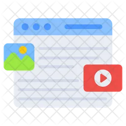 Contenido de vídeo web  Icono