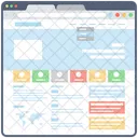Contenido Web Mapa Del Sitio Web Ventana Web Icono