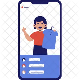 Content Creator Live Shopping  Icon