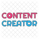 Content Creator Text Content Creator Title Content Creator Typhography Icon