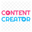 Content Creator Title Content Creator Text Content Creator Typhography Icon