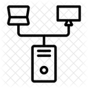 Netzwerk zur Inhaltsbereitstellung  Symbol