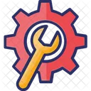 Content Development Engineering Gear With Wrench Symbol