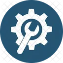 Content Development Engineering Gear With Wrench Icon