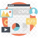 CMS、管理、最適化 アイコン