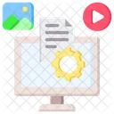 Content Management Social Media Asset Icon